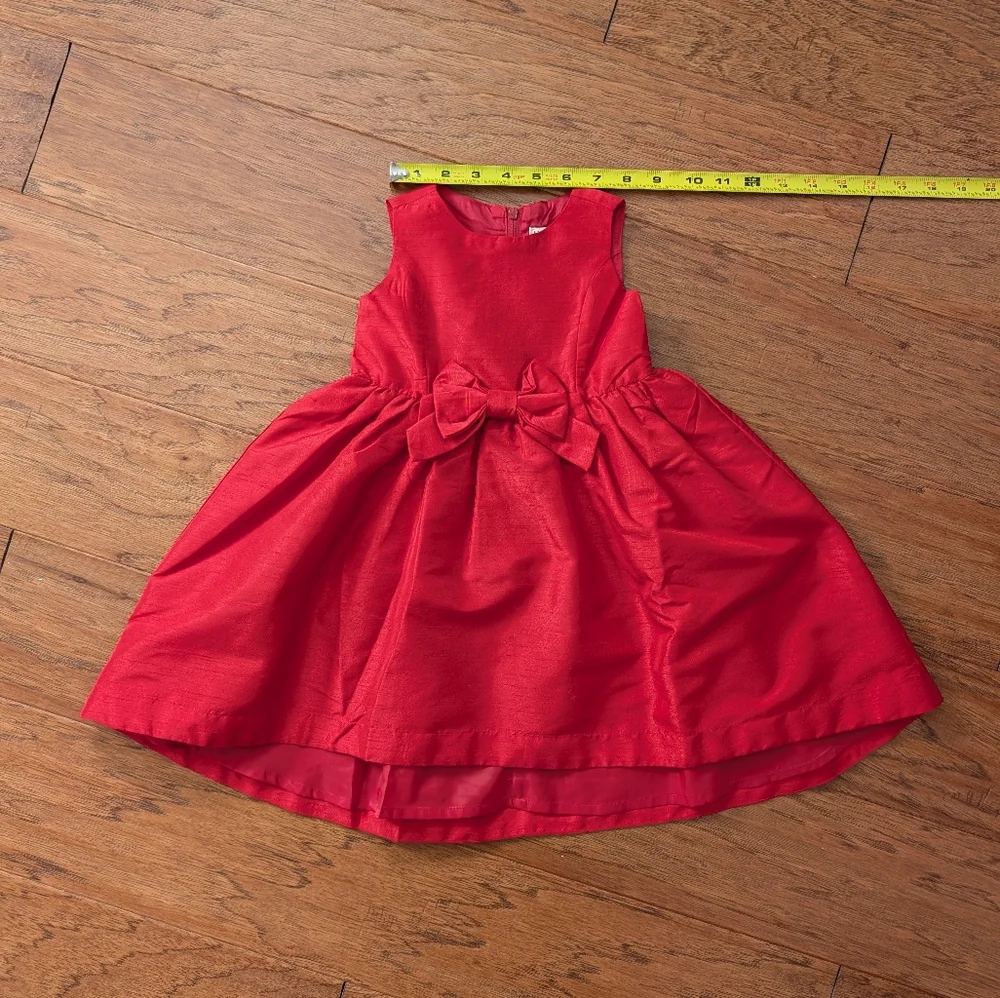 Hope & Henry Girls Holiday Red High Low Dress Size 12-18 Months